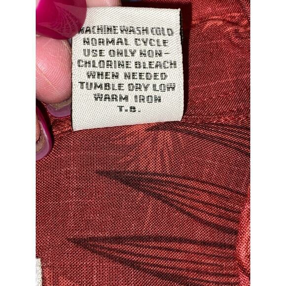 Batik Bay Button Up Short Sleeve red Hawaiian Shirt Size XXL - Picture 5 of 5